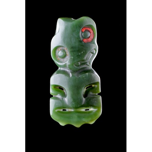 A Fine Maori Nephrite ‘Hei Tiki” Breast Pendant